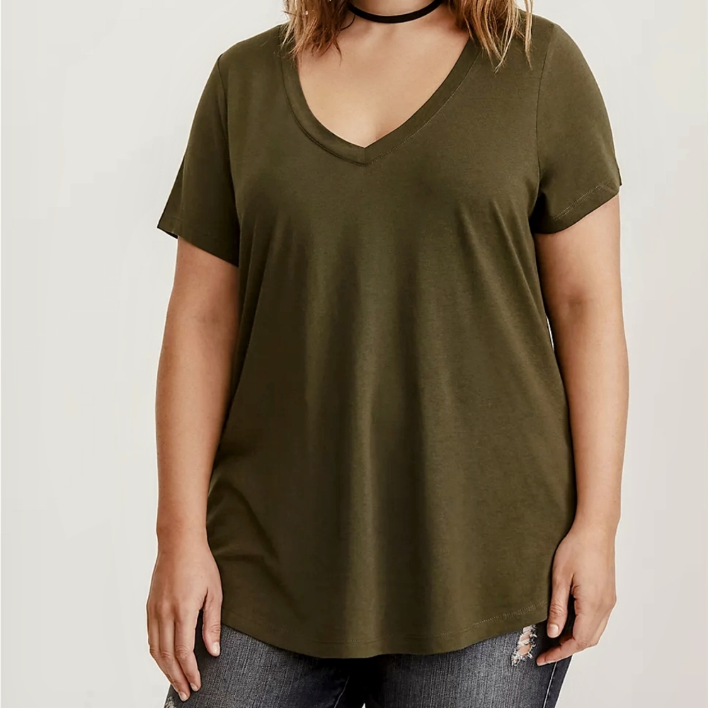 Torrid Army Green Tshirt